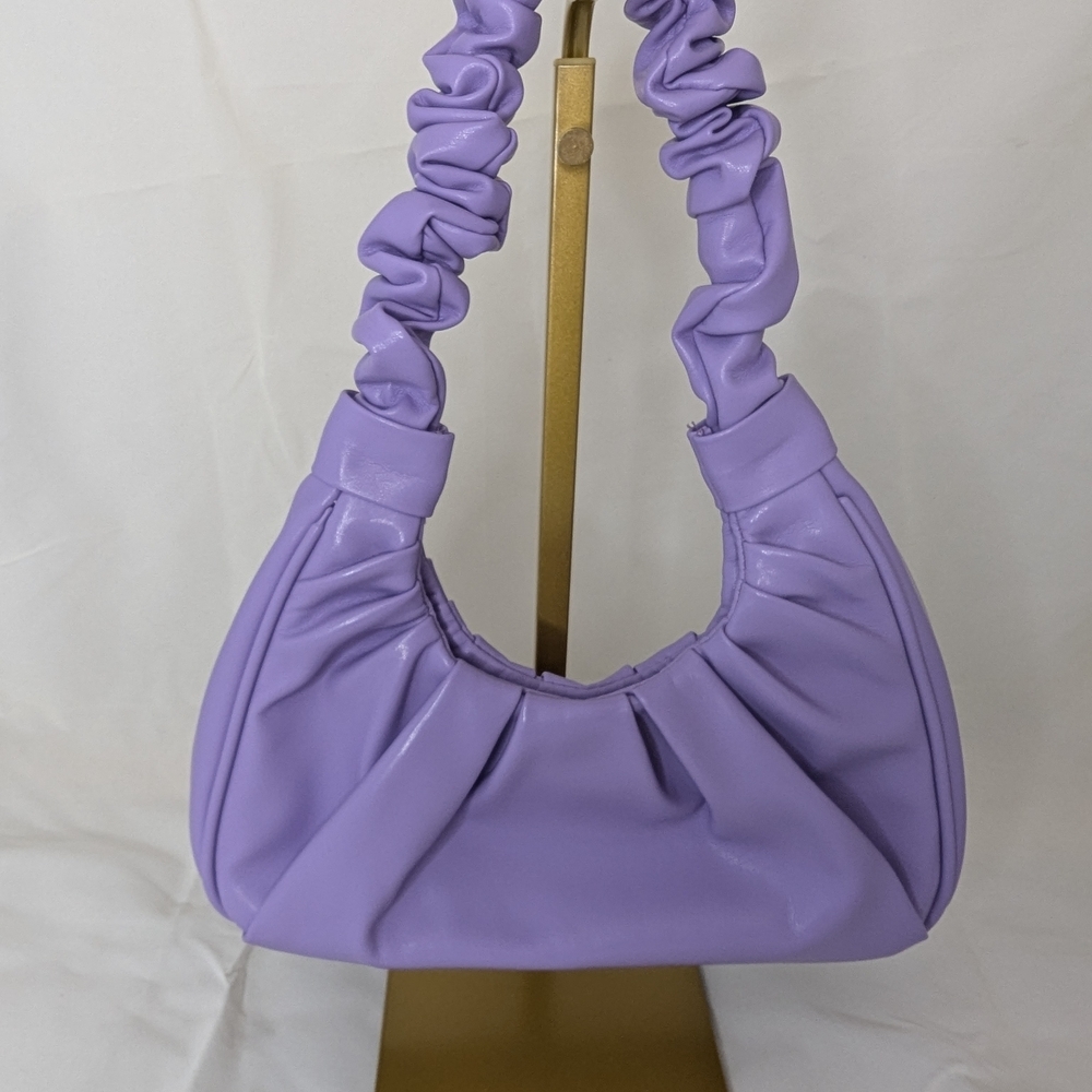 Lavender Ruched Handle Women's Bag
